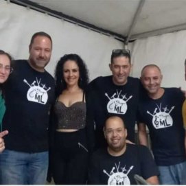Algunos de los integrantes de la orquesta Mambo Latino