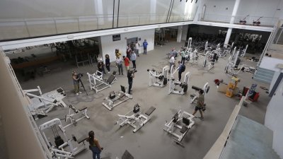 Pabellón Deportivo de Argana Alta en noviembre de 2023. Foto: José Luis Carrasco.