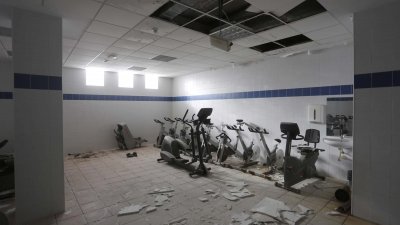 Pabellón Deportivo de Argana Alta en noviembre de 2023. Foto: José Luis Carrasco.