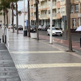 Lluvia en la playa de El Reducto, Lanzarote