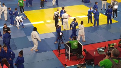 Los participantes del  'Club de Judo Costa Teguise' en la Copa de España