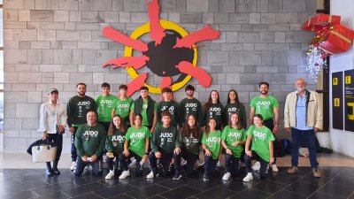 Los participantes del  'Club de Judo Costa Teguise' en la Copa de España