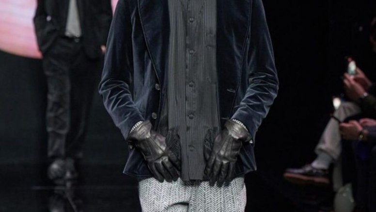 El modelo lanzaroteño durante el desfile en la Fashion Week de Milán
