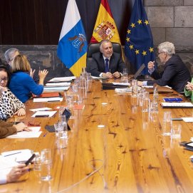 Reunión del Gobierno de Canarias en que se ha aprobado esta complemento a las pensiones no contributivas