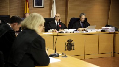 Banquillo de los acusados en el juicio por el caso Montecarlo. Foto: Juan Mateos.