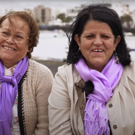 María (Malena) y Esperanza, dos de esas miles de mujeres que trabajaron como conserveras en Lanzarote