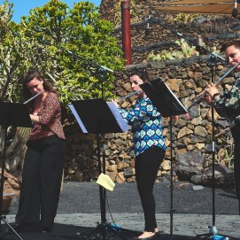 El grupo Trio Birds en el Jardín de Cactus