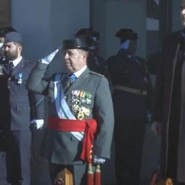 El teniente general Vázquez Jarava (derecha) /La Provincia