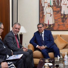 Ángel Víctor Torres durante su visita a Marruecos