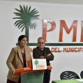 La candidata a la alcaldía de PMH, Evelia García, junto al presidente de la PMH, José Torres Stinga