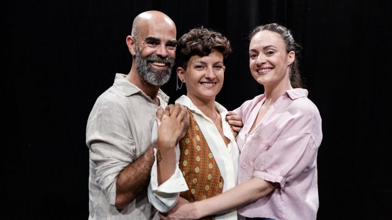 Los tres protagonistas de 'Mararía', Mingo Ruano, Marta Viera y LAJALADA 2