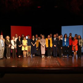 La presidenta del Cabildo de Lanzarote, María Dolores Corujo, entrega los I Premios de Rehabilitación de Arquitectura de Lanzarote