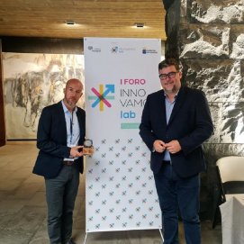 El Ayuntamiento de San Bartolomé presentando su proyecto de Línea Verde en el I Foro Innovamos Lab Canarias 2023