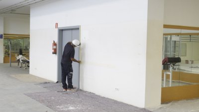 Obras en el Pabellón de Argana (Fotos: Juan Mateos)