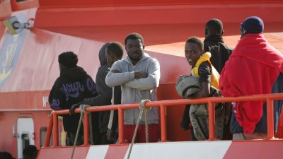 Los migrantes llegados a Arrecife (Foto: Juan Mateos)