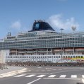 Un crucero noruego atracado en el Puerto de Arrecife en la pasada Semana Santa (Foto: Andrea Domínguez).