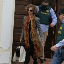 María Isabel Déniz el día de su detención en la operación Jable