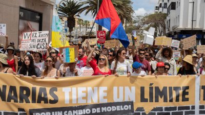 La movilización del 20A para exigir un cambio de modelo económico en Canarias.