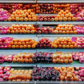Frutas en una tienda de alimentos