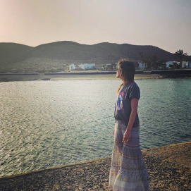La periodista Isabel Jiménez disfruta de unas "pequeñas" vacaciones en Lanzarote