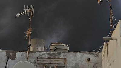 Imagen del cielo cubierto por el humo en Argana Alta