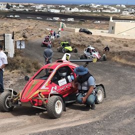 El Lanzaroteño Raúl Armas García se lleva el primer puesto en Car Cross de la I Slalom Haría es Deporte