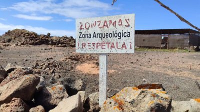 Denuncian el estado del yacimiento de Zonzamas 