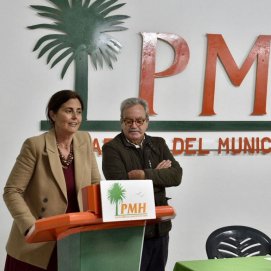 La portavoz de la PMH, Evelia García y el presidente de la PMH, José Torres Stinga, en una imagen de archivo.