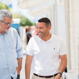 Marci Acuña y Oswaldo Betancort