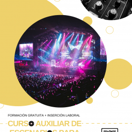 Cartel del curso para auxiliar de escenarios