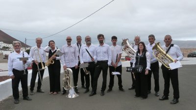 La banda de música Teguiband en la festividad de San Juan Bautista
