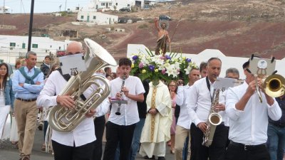 La banda de música Teguiband en la festividad de San Juan Bautista