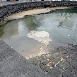 Imágenes del Charco de San Ginés sucio
