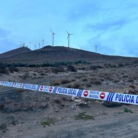 Zona balizada por la Policía Local de San Bartolomé