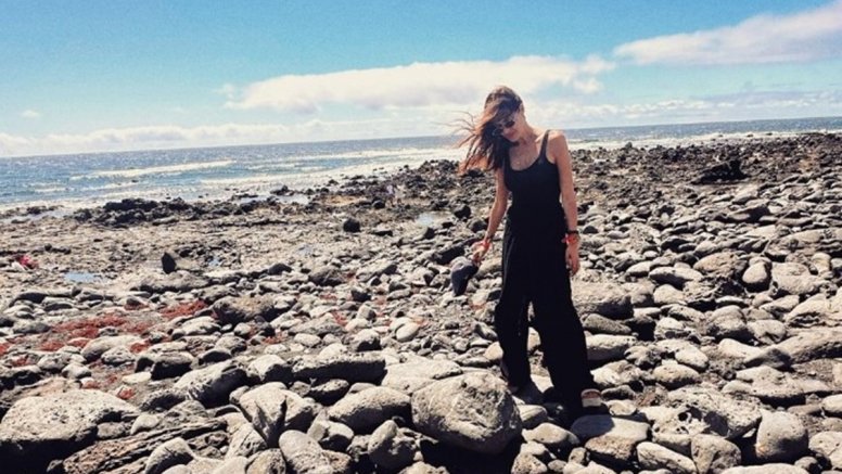 Sara Carbonero en su viaje en Lanzarote