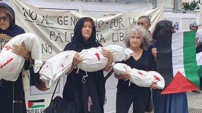 De Lanzarote con Palestina recorre las calles de Arrecife pidiendo "el fin del genocidio" en Gaza