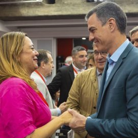 Loly Corujo con Pedro Sánchez