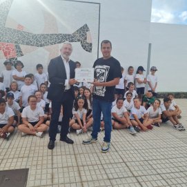 Iniciativa escolar de reforestación de la zona de la Casa Mayor Guerra de San Bartolomé 