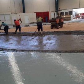 Obras en el terrero de Lucha Canaria de la Ciudad Deportiva