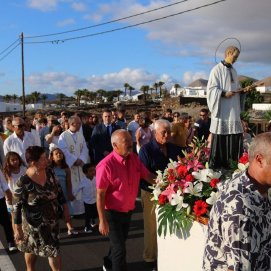  Procesión en Las Breñas en la celebración del día de San Luis Gonzaga