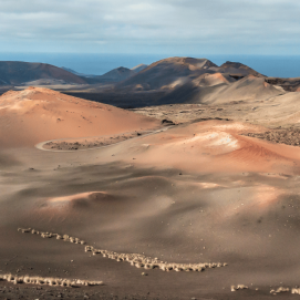 Paisaje lunar en Parque Nacional del Timanfaya