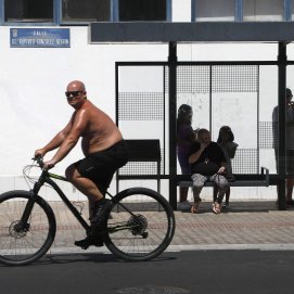 El calor en Arrecife este verano. Foto: José Luis Carrasco.