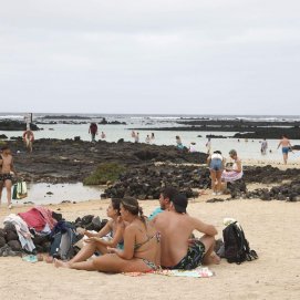 Playa del Caletón Blanco en un día de calor en verano. Foto: José Luis Carrasco.