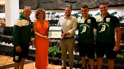 Momento vivido en la ceremonia de clausura del Torneo de Fútbol de San Ginés