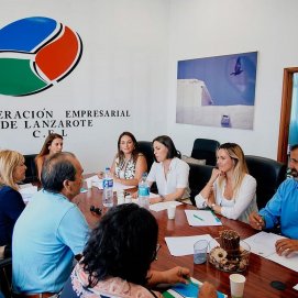 Momento de la reunión entre los dirigentes de la CEL y de CC