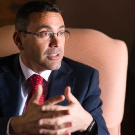 El presidente del Cabildo de Lanzarote, Oswaldo Betancort. Foto: La Provincia.