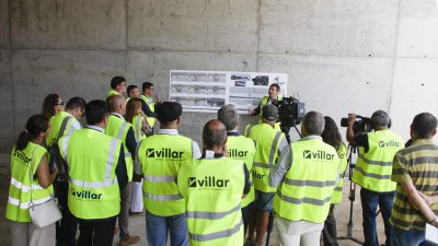 Obras del nuevo paso inferior en la LZ-2 (Foto: Juan Mateos)