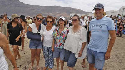Procesión del Sagrado Corazón de María en Famara (Fotos: La Voz)