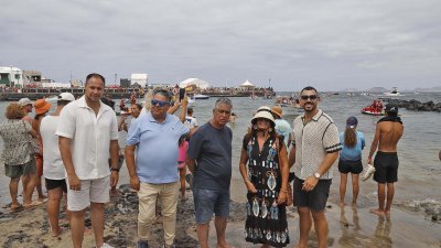 Procesión del Sagrado Corazón de María en Famara (Fotos: La Voz)