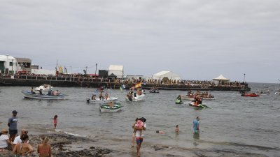 Procesión del Sagrado Corazón de María en Famara (Fotos: La Voz)